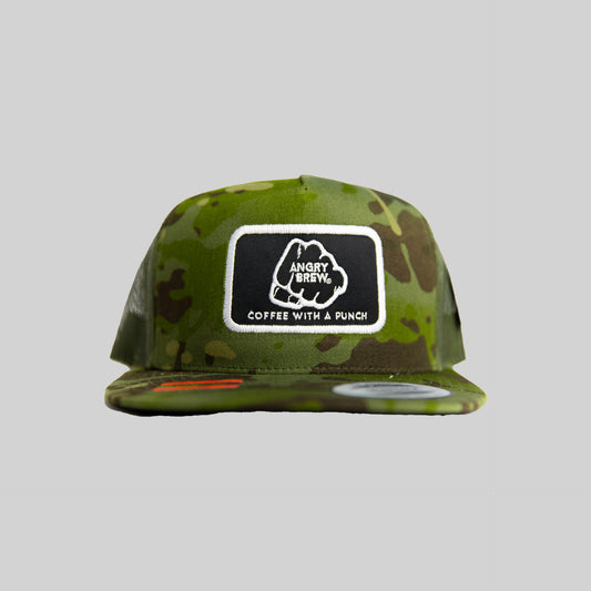 Angry Brew Flat Bill Snapback (Green Camo)